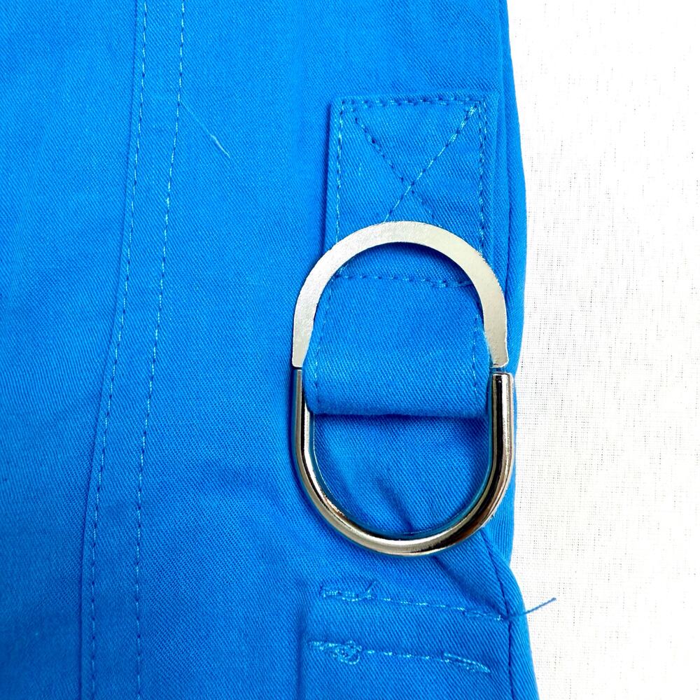 New in Bag Women's Bright Blue Cargo Shorts Adjustable Length Elastic Waist - Picture 13 of 16